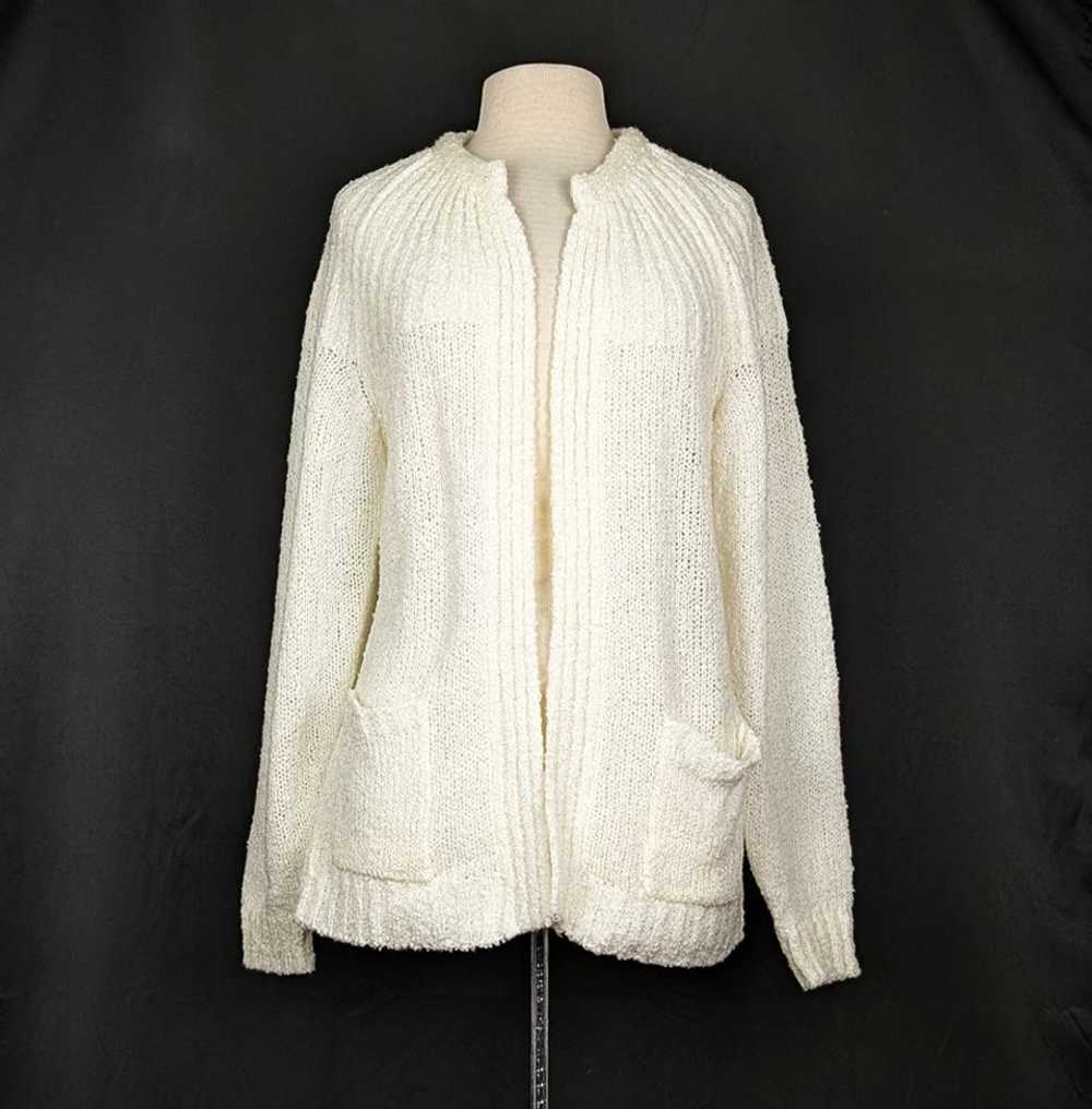 Susan Ess Cream Boucle Knit Cardigan Sweater (42)… - image 1