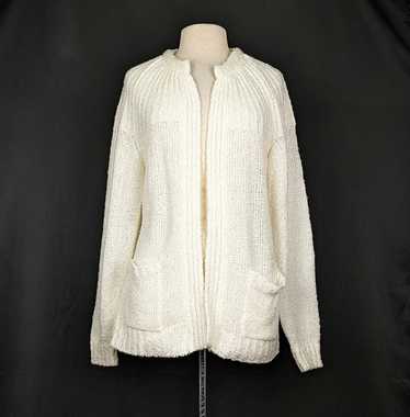 Susan Ess Cream Boucle Knit Cardigan Sweater (42)… - image 1