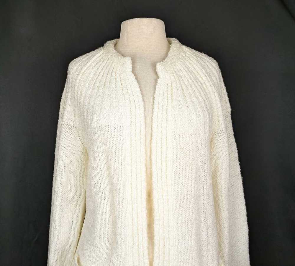 Susan Ess Cream Boucle Knit Cardigan Sweater (42)… - image 2