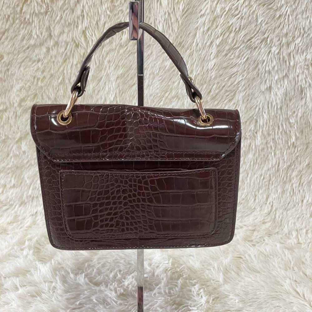 Enamel bag, handbag, brown, durable, single handl… - image 2