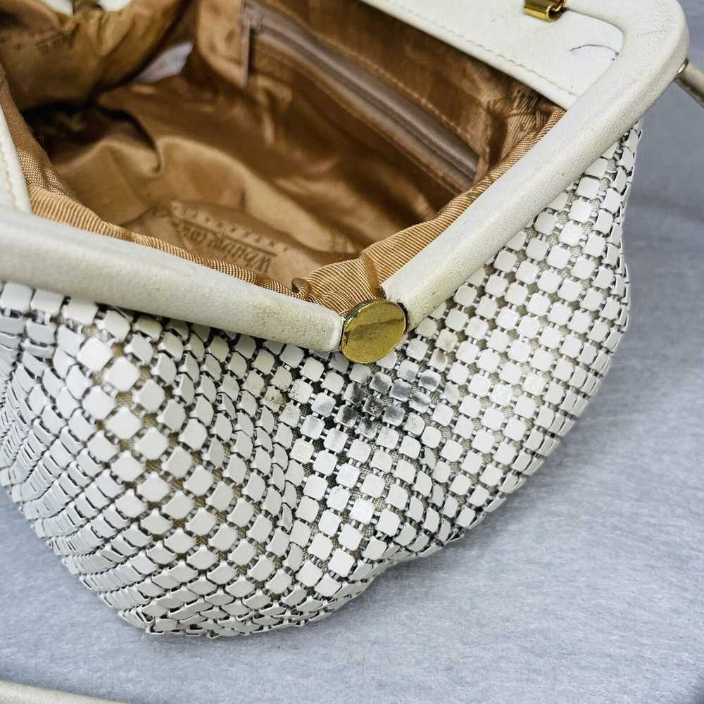 Vintage Whiting & Davis White Enamel Mesh Purse E… - image 5