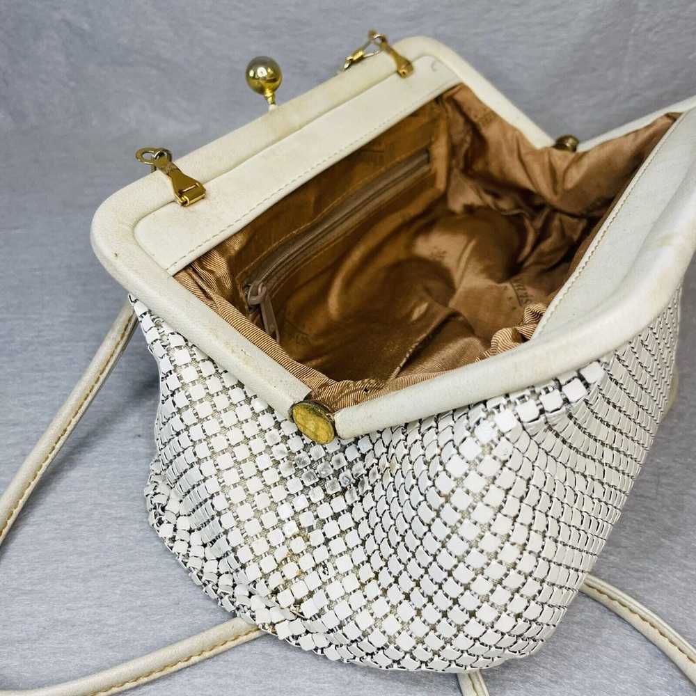 Vintage Whiting & Davis White Enamel Mesh Purse E… - image 6