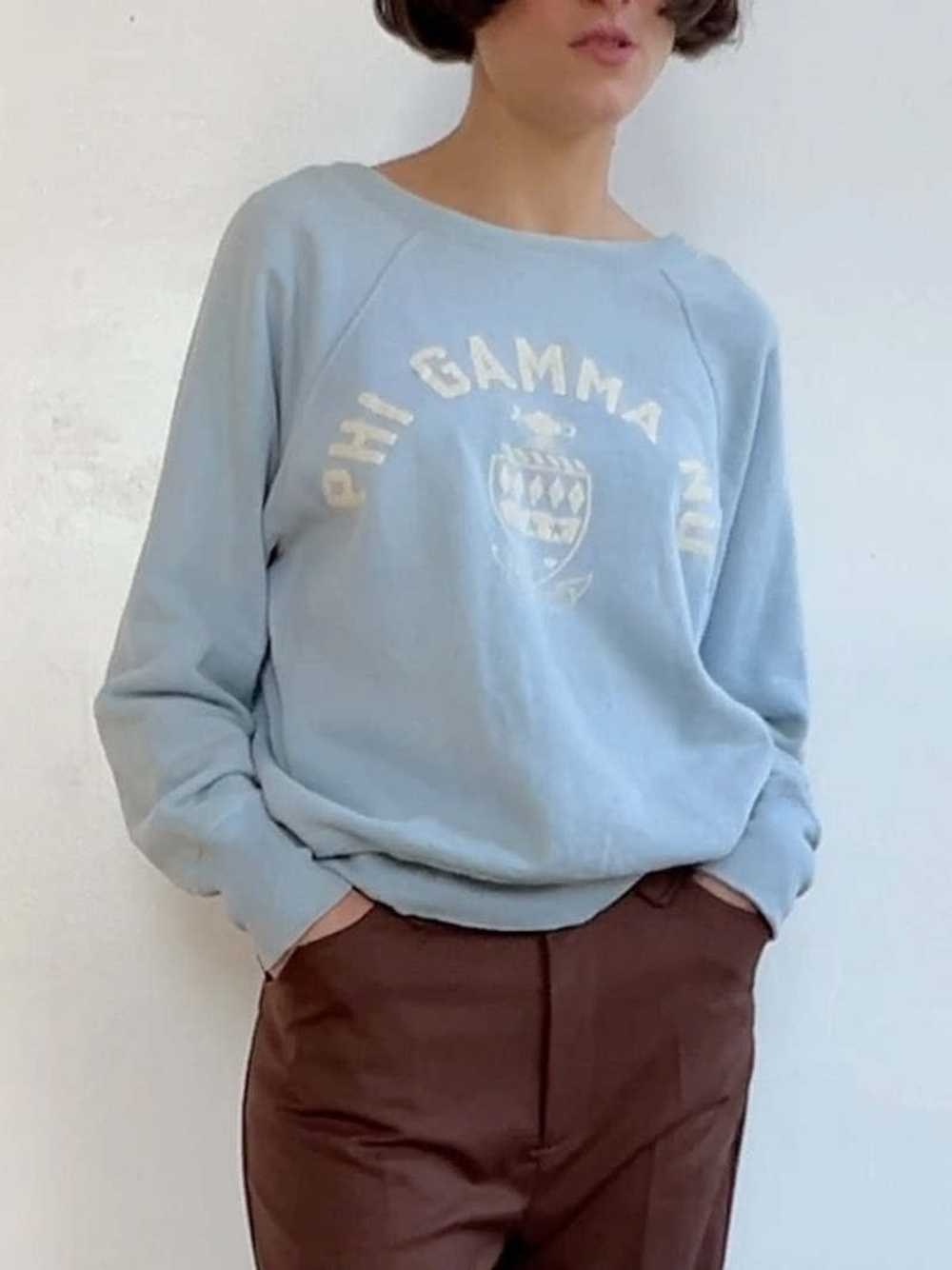 Vintage Sorority Sweatshirt - Soft Blue - image 4