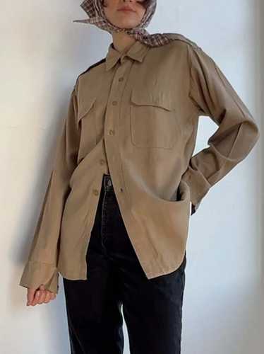 Vintage Wool Button Down - Khaki