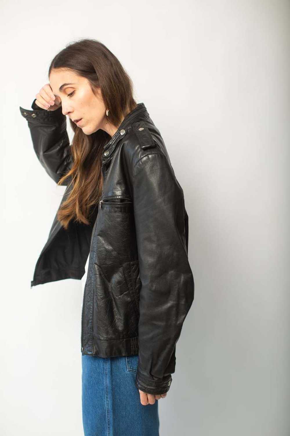 Leather Jacket - Black - image 8