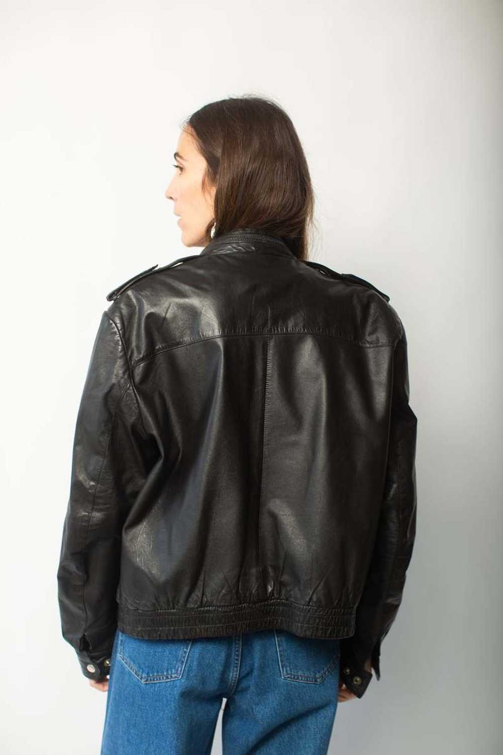 Leather Jacket - Black - image 9