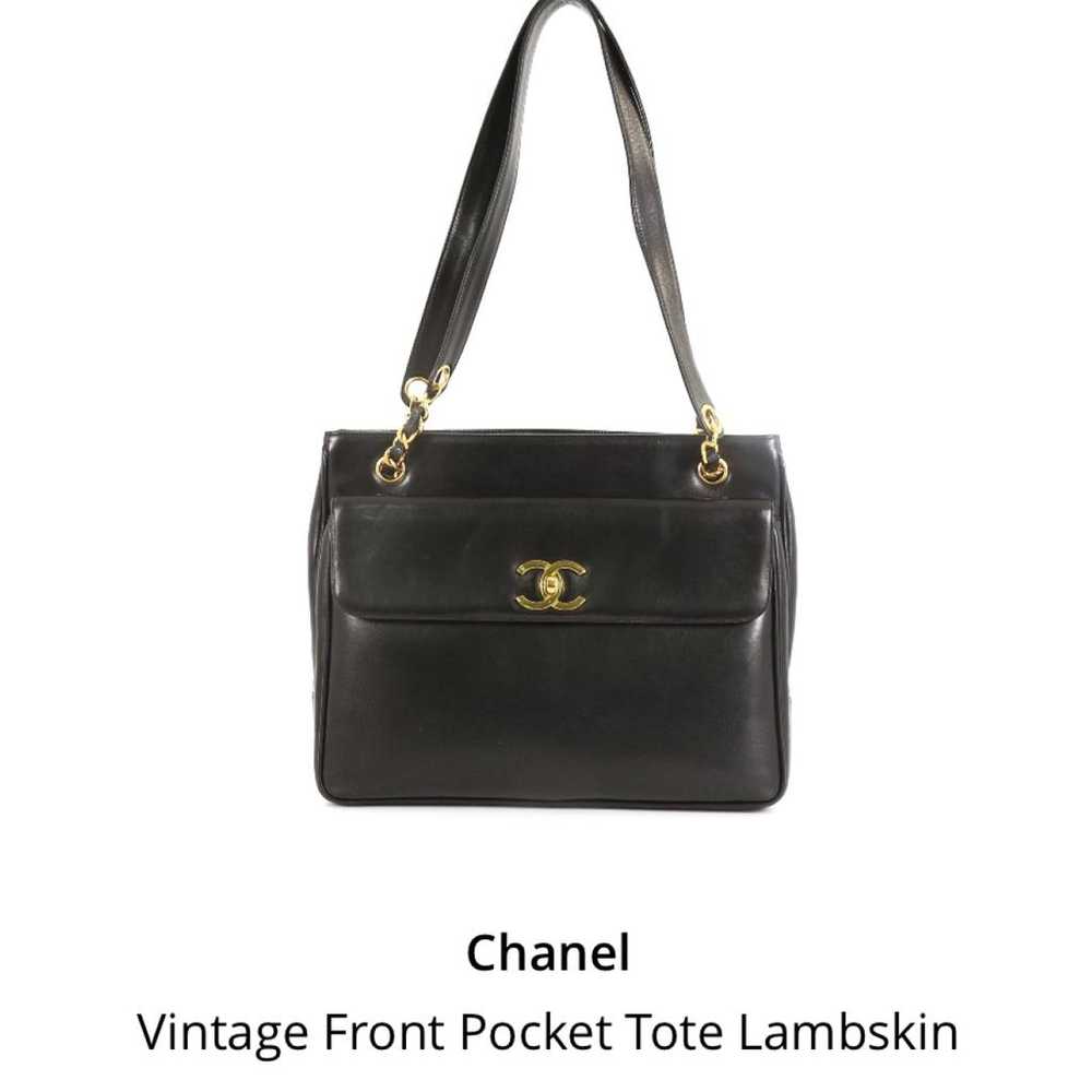 Chanel Vintage Cc Chain leather handbag - image 2