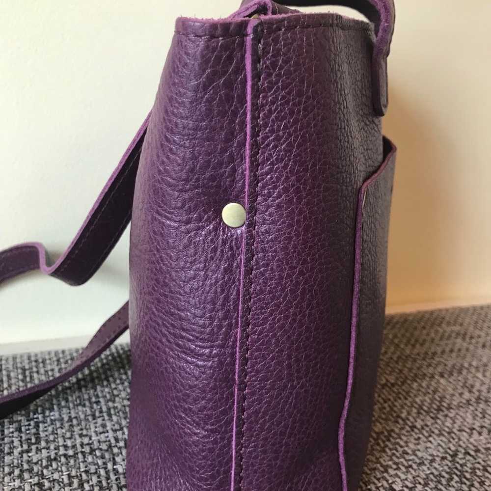 Portland Leather Goods Plum Mini Zip Crossbody - image 4