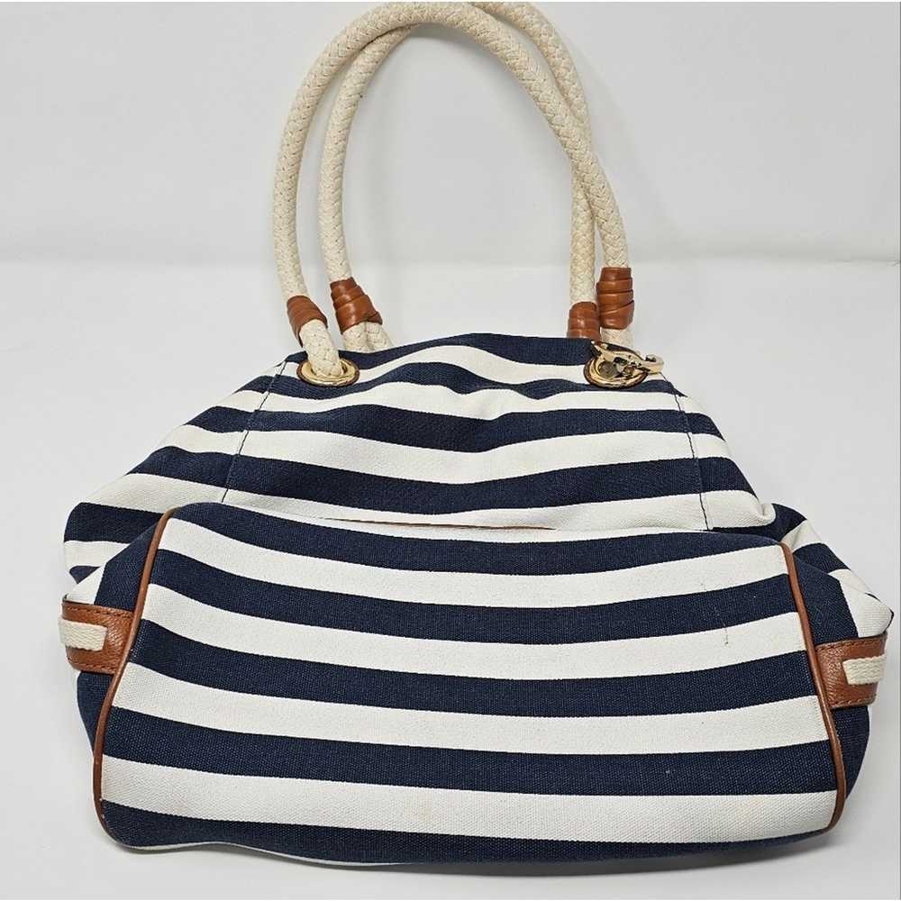 Michael Kors Navy Striped Anchor Bag Naturical Ro… - image 6