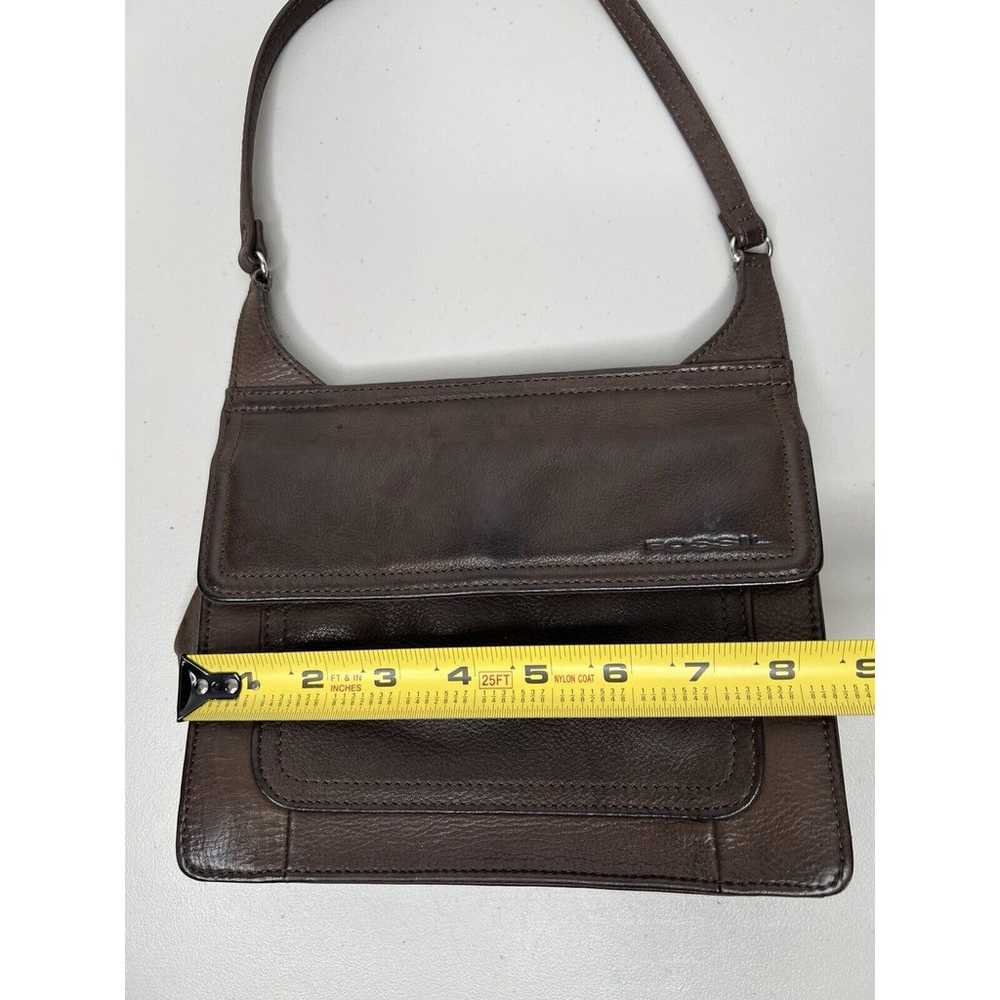 Vintage Fossil Brown Leather Fold Out Organizer C… - image 6