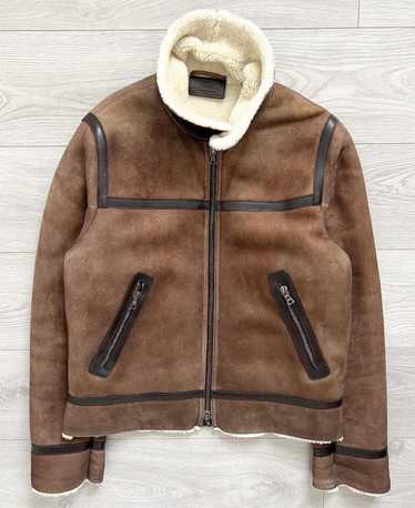 Prada Prada FW04 Shearling Aviator Leather Jacket