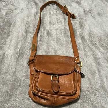 Timberland Vintage Leather Crossbody Bag Brass Har