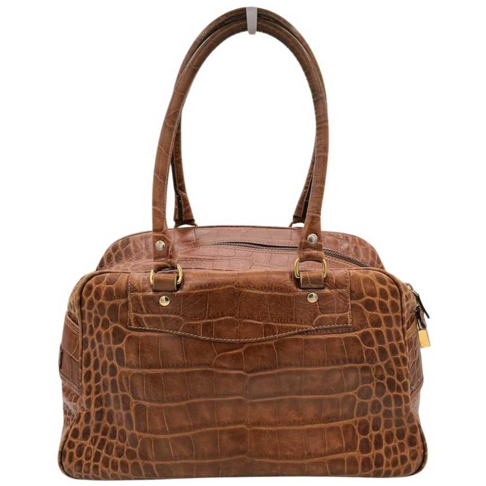 J&M Davidson Crocodile-Embossed Handbag Vivy Bost… - image 2