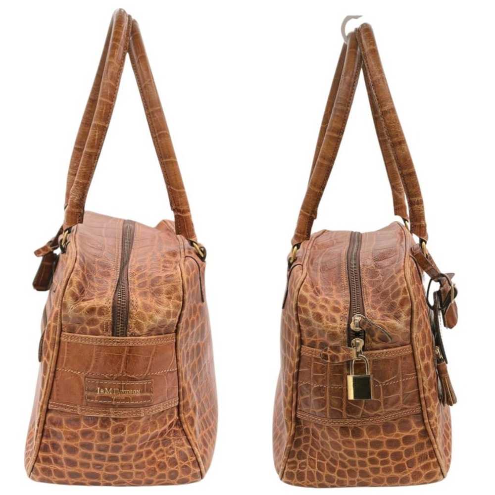 J&M Davidson Crocodile-Embossed Handbag Vivy Bost… - image 3