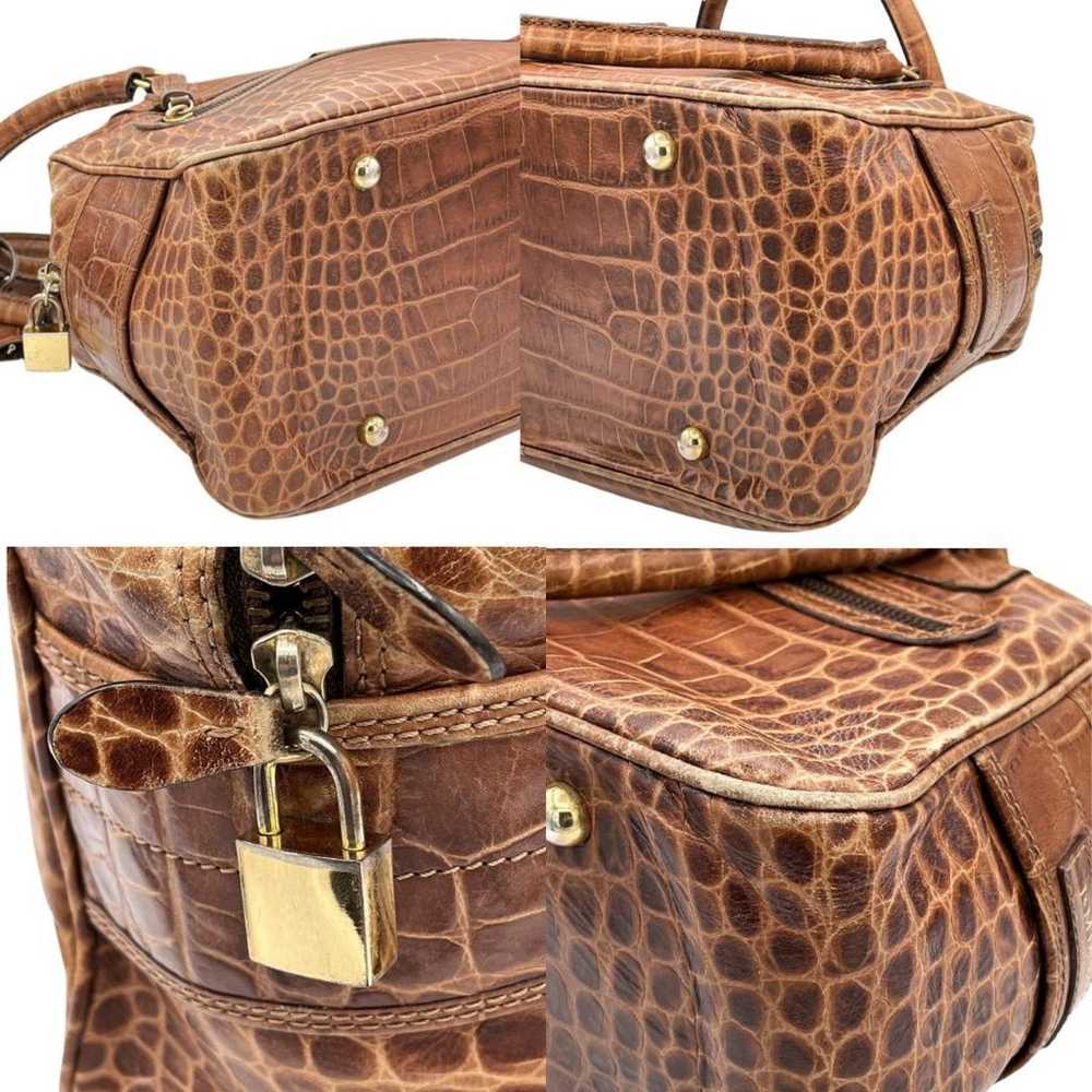 J&M Davidson Crocodile-Embossed Handbag Vivy Bost… - image 4