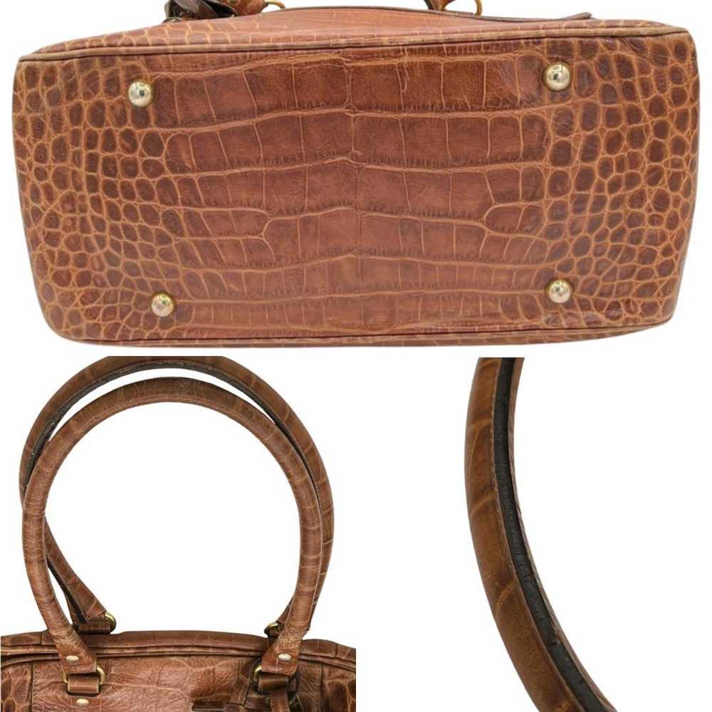 J&M Davidson Crocodile-Embossed Handbag Vivy Bost… - image 5