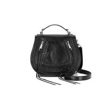 Rebecca Minkoff Mara Black authentic Pebbled Leather Saddle Bag