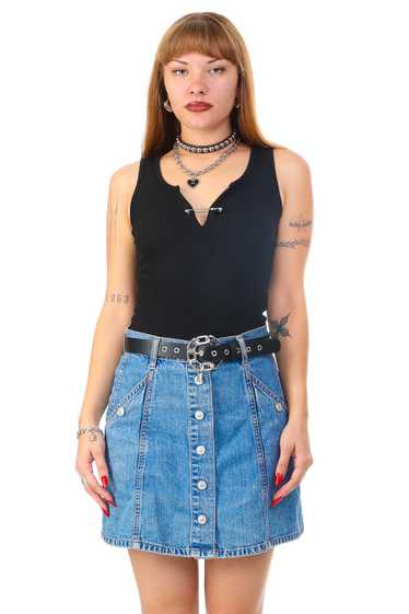 Vintage Y2K Silver Tab Levi's Denim Skirt - M