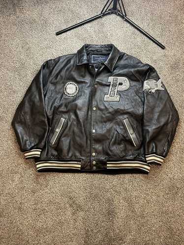 Phat Farm Y2K PHAT FARM leather varsity jacket