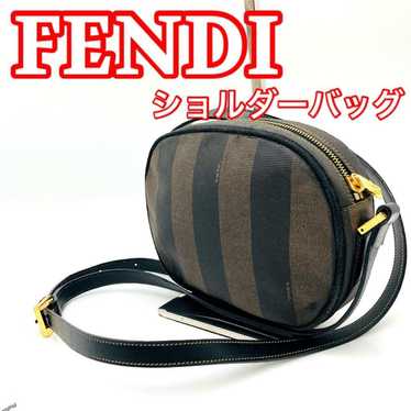 Fendi shoulder bag, pecan pattern, gray x brown, 1