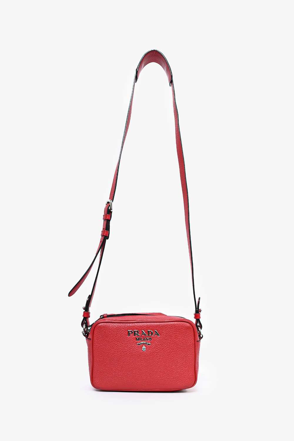 Prada Red Leather Phenix Crossbody Camera Bag - image 2