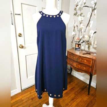 Lulus LuLu's Navy Blue Halter Neck Dress with Gro… - image 1