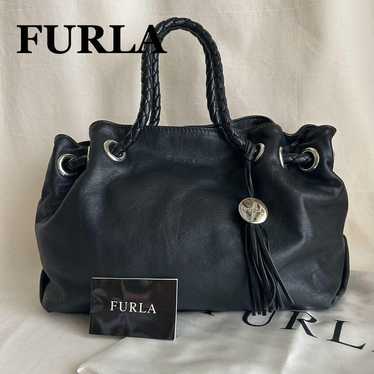 【Excellent Condition】FURLA Leather Handbag in Blac