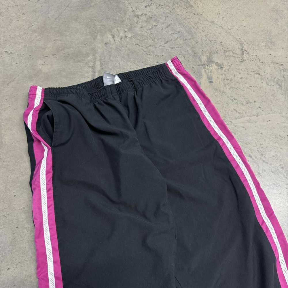 Nike VTG Y2K Black & Pink Baggy Wide Leg Nike Tra… - image 2