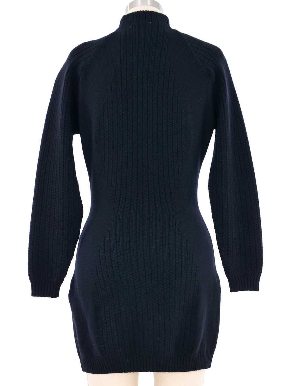 Thierry Mugler Zip Front Sweater Dress - image 4