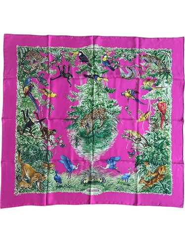 Hermes Pink Equateur NEW 90cm Carre Wash Silk Scar