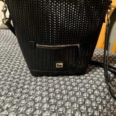 Dooney & Bourke Camden Woven Small Hobo Black Cro… - image 1