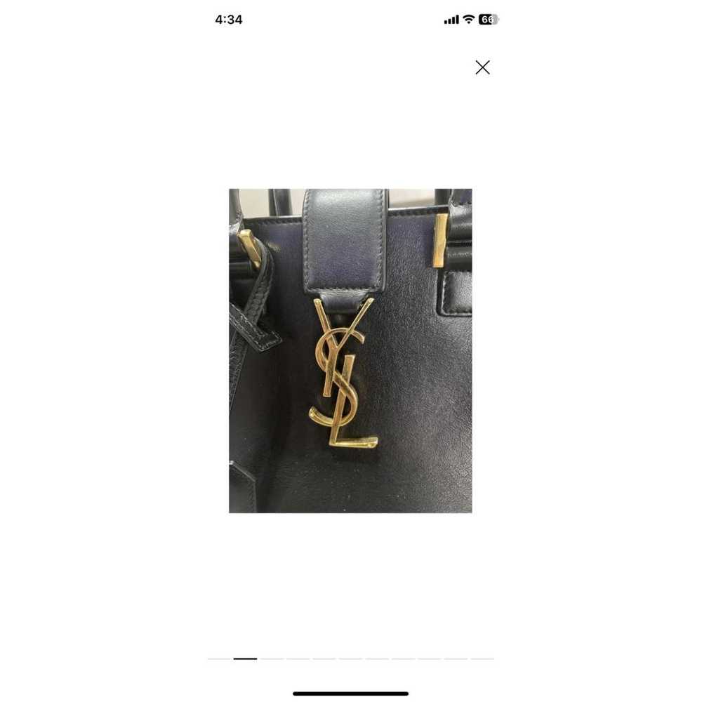 Saint Laurent Monogram Cabas leather tote - image 2