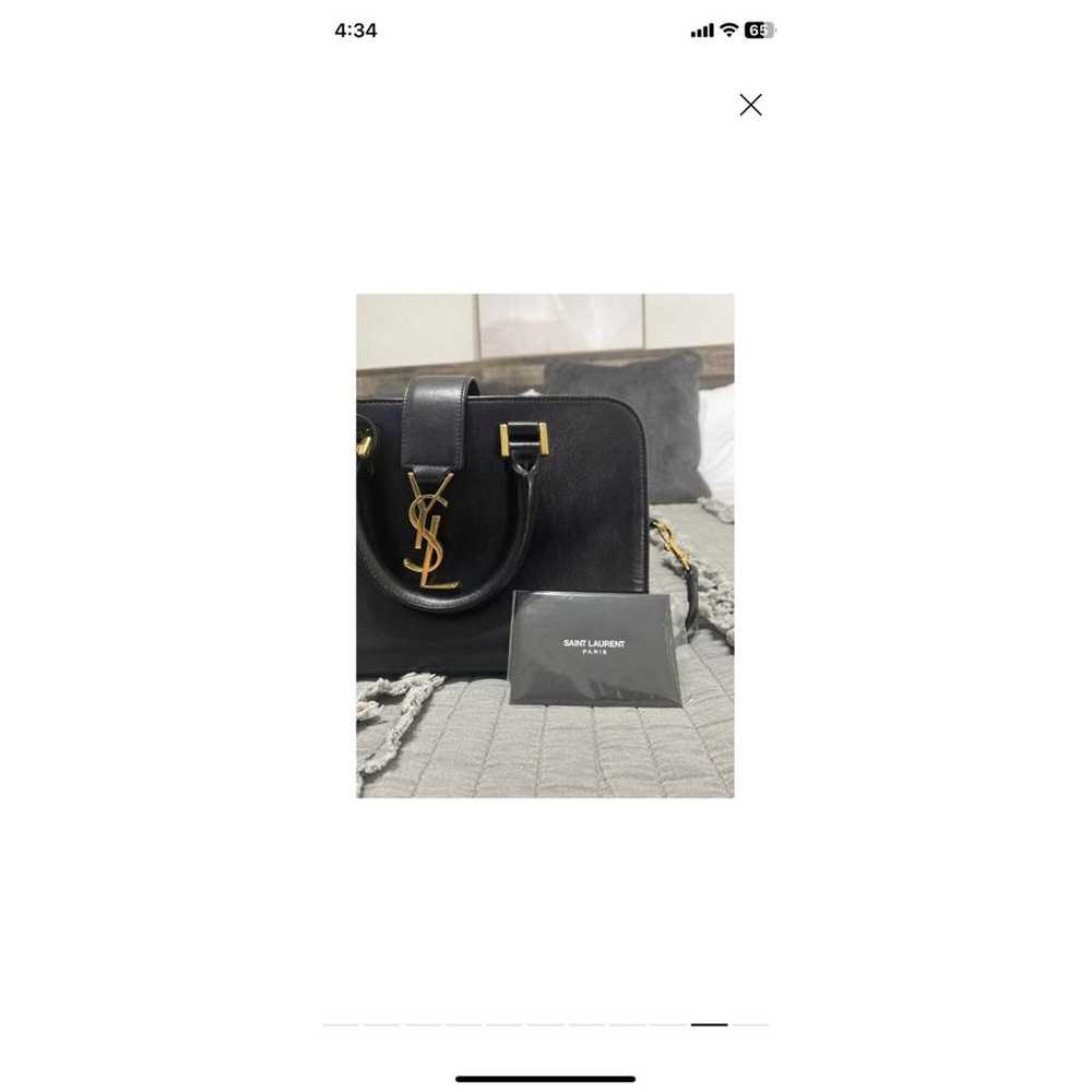 Saint Laurent Monogram Cabas leather tote - image 9