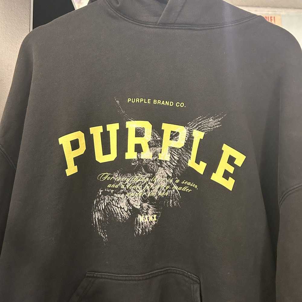 Purple × Purple Brand Purple brand logos hoodie - image 1