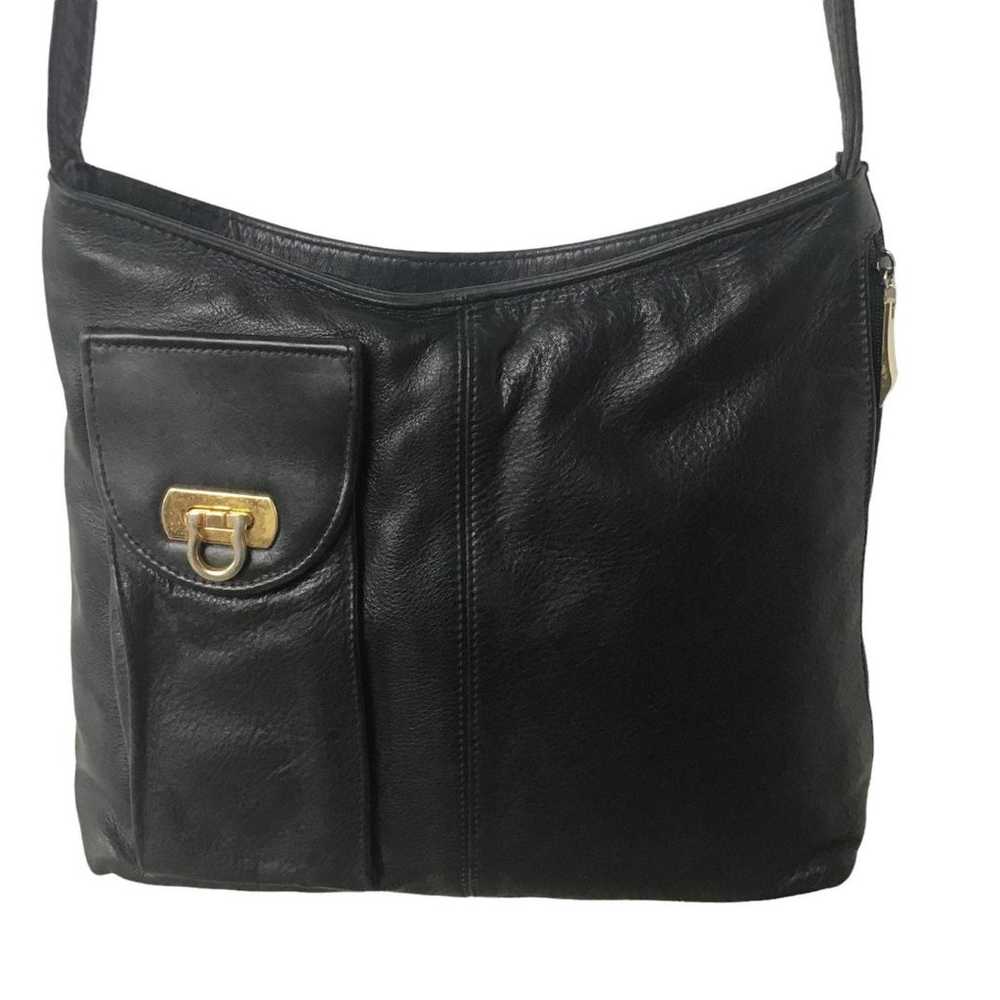 Vintage Leather Black Bag - image 2