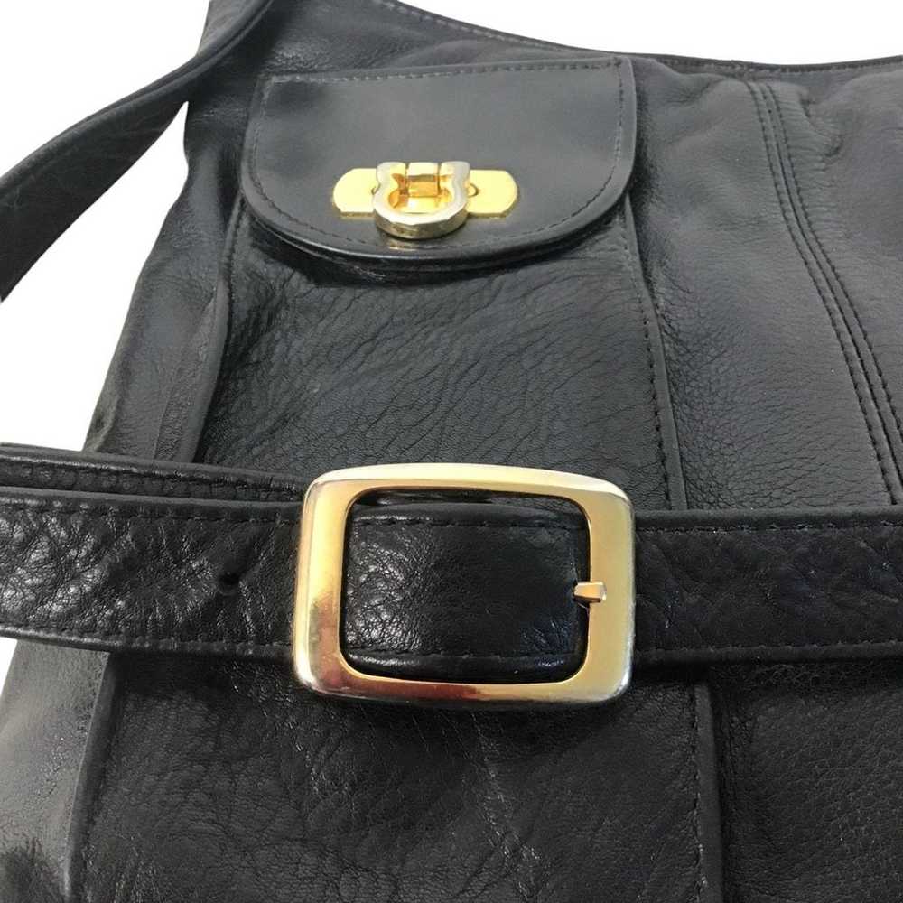 Vintage Leather Black Bag - image 5