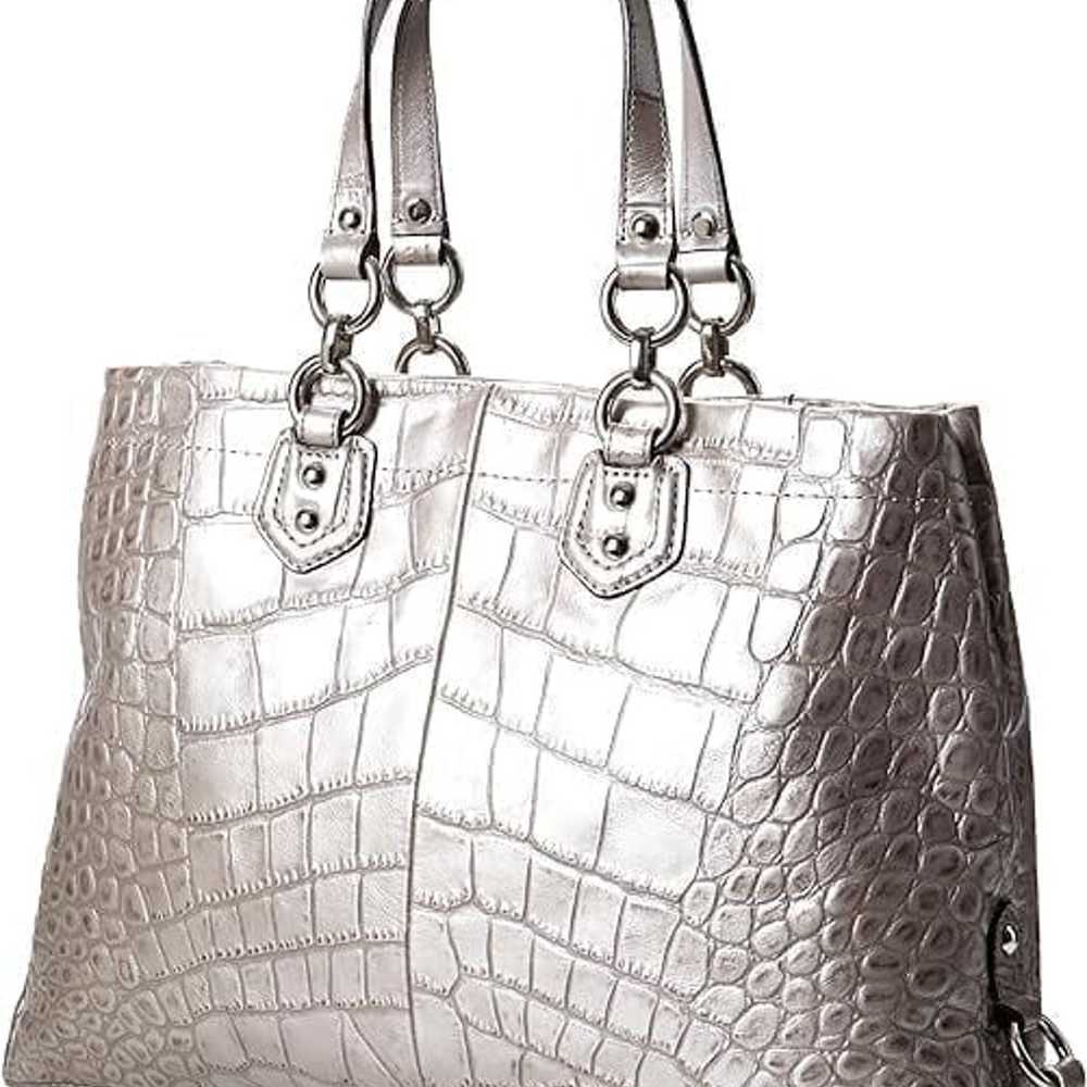 Like New Rare Coach Ashley Croc Embossed Metallic… - image 2