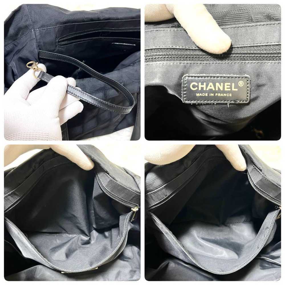 Chanel New Travel Line Tote Bag MM Black Nylon A4… - image 9