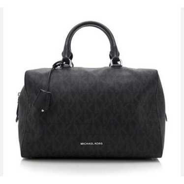 Michael Kors Kirby black signature logo satchel