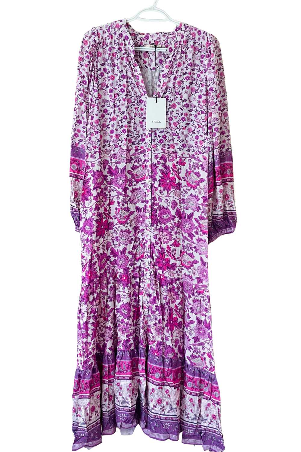 Spell USA Mossy Button Through Gown in Berry Lilac - image 2