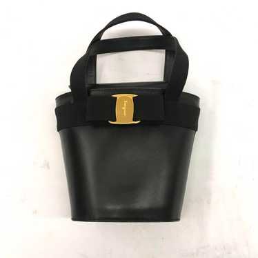 Salvatore Ferragamo Handbag Vara Ribbon Black