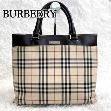 BURBERRY Burberry Leather Tote Bag Nova Check - image 1