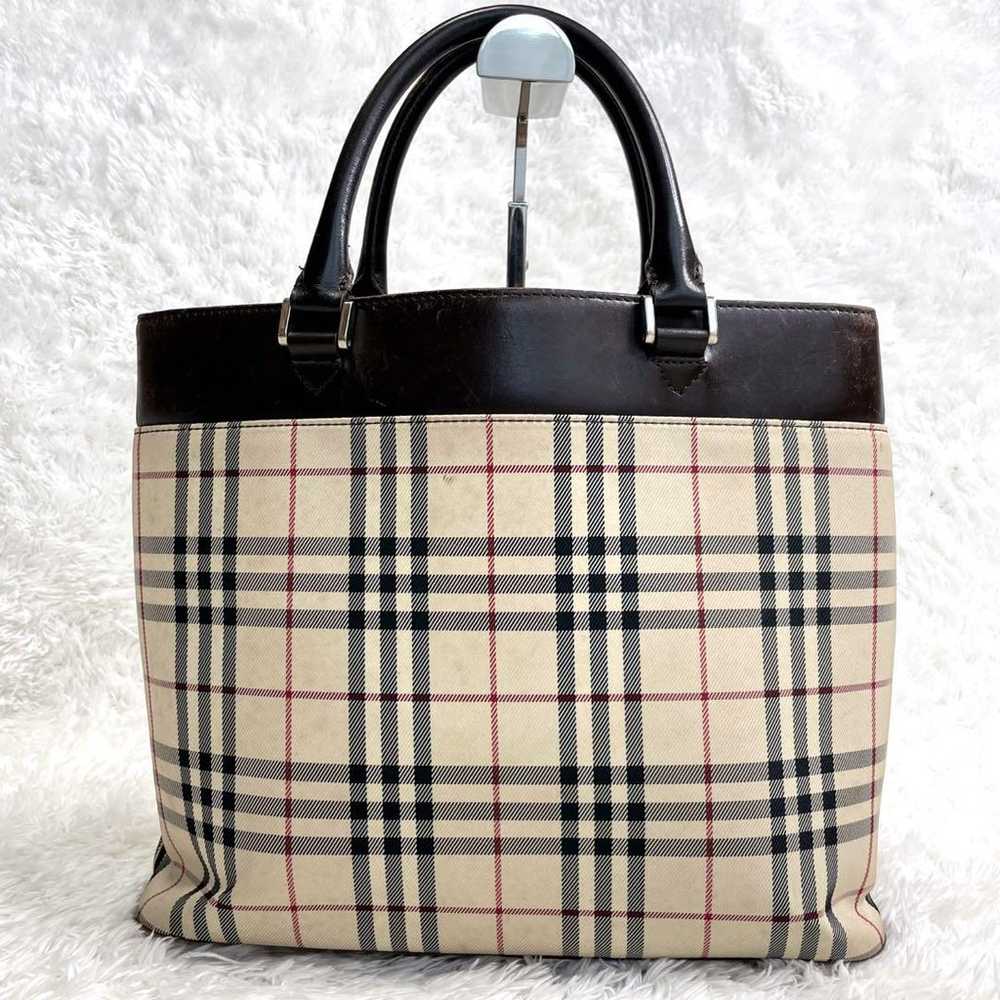 BURBERRY Burberry Leather Tote Bag Nova Check - image 2