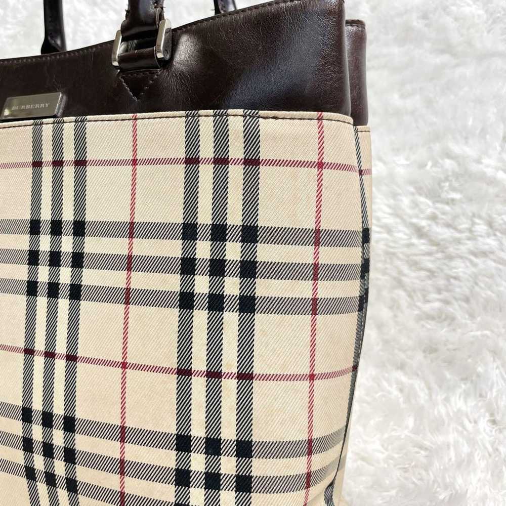 BURBERRY Burberry Leather Tote Bag Nova Check - image 4