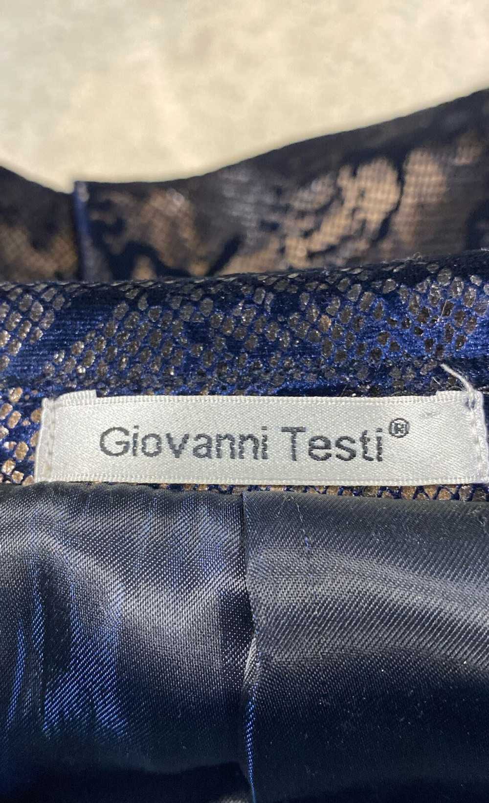 Giovanni Testi Mens Blue Snakeskin 2-Button Singl… - image 3