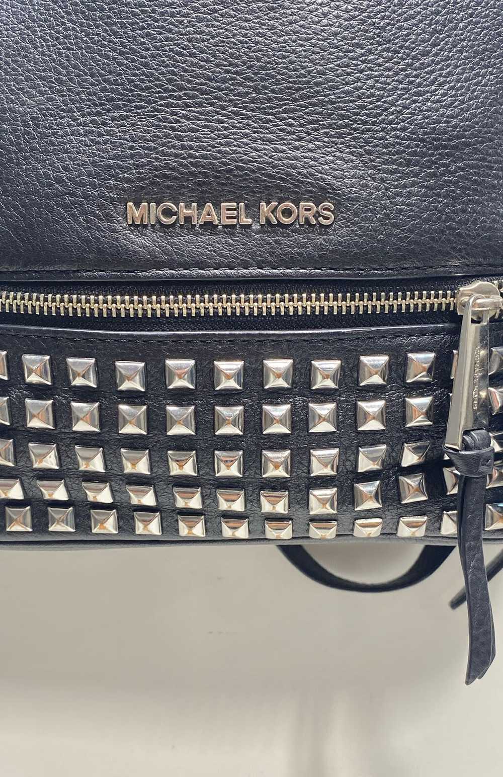 Michael Kors Black Leather Studded Backpack Bag - image 2