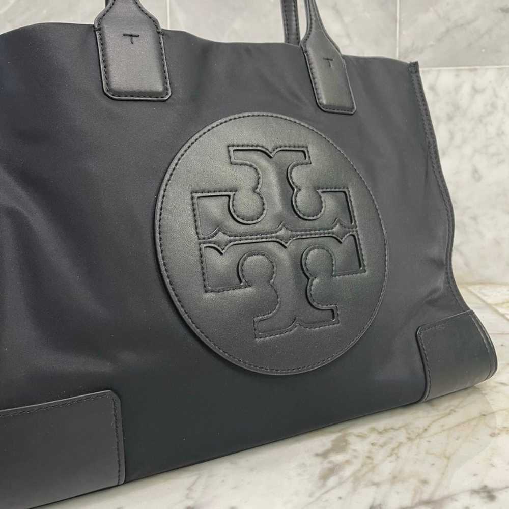 Tory Burch Black Small Ella Nylon Leather Tote Bag - image 2