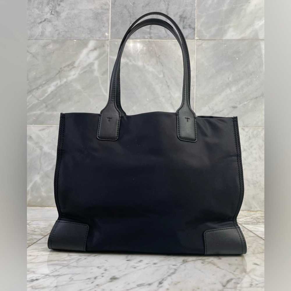 Tory Burch Black Small Ella Nylon Leather Tote Bag - image 4