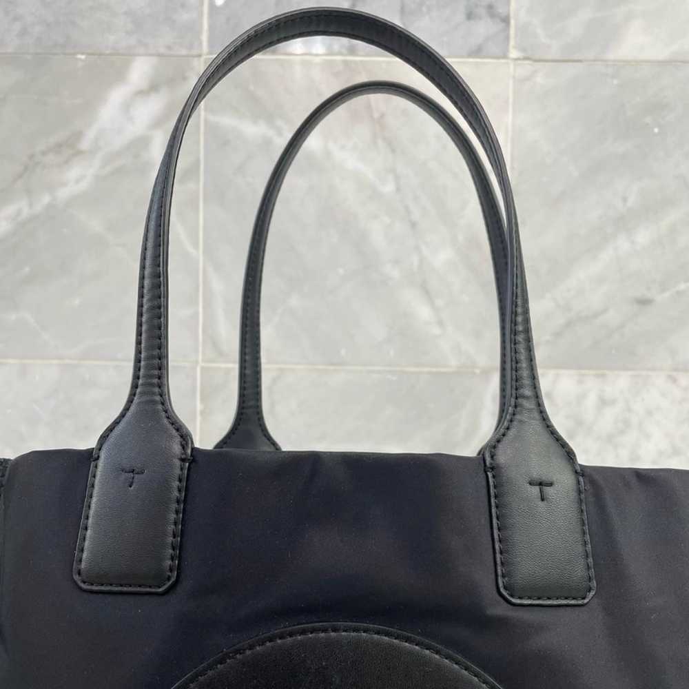 Tory Burch Black Small Ella Nylon Leather Tote Bag - image 7