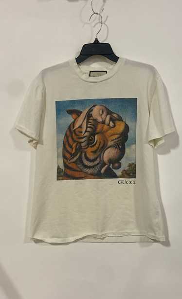 Gucci Unisex White Graphic Tiger T-Shirt L